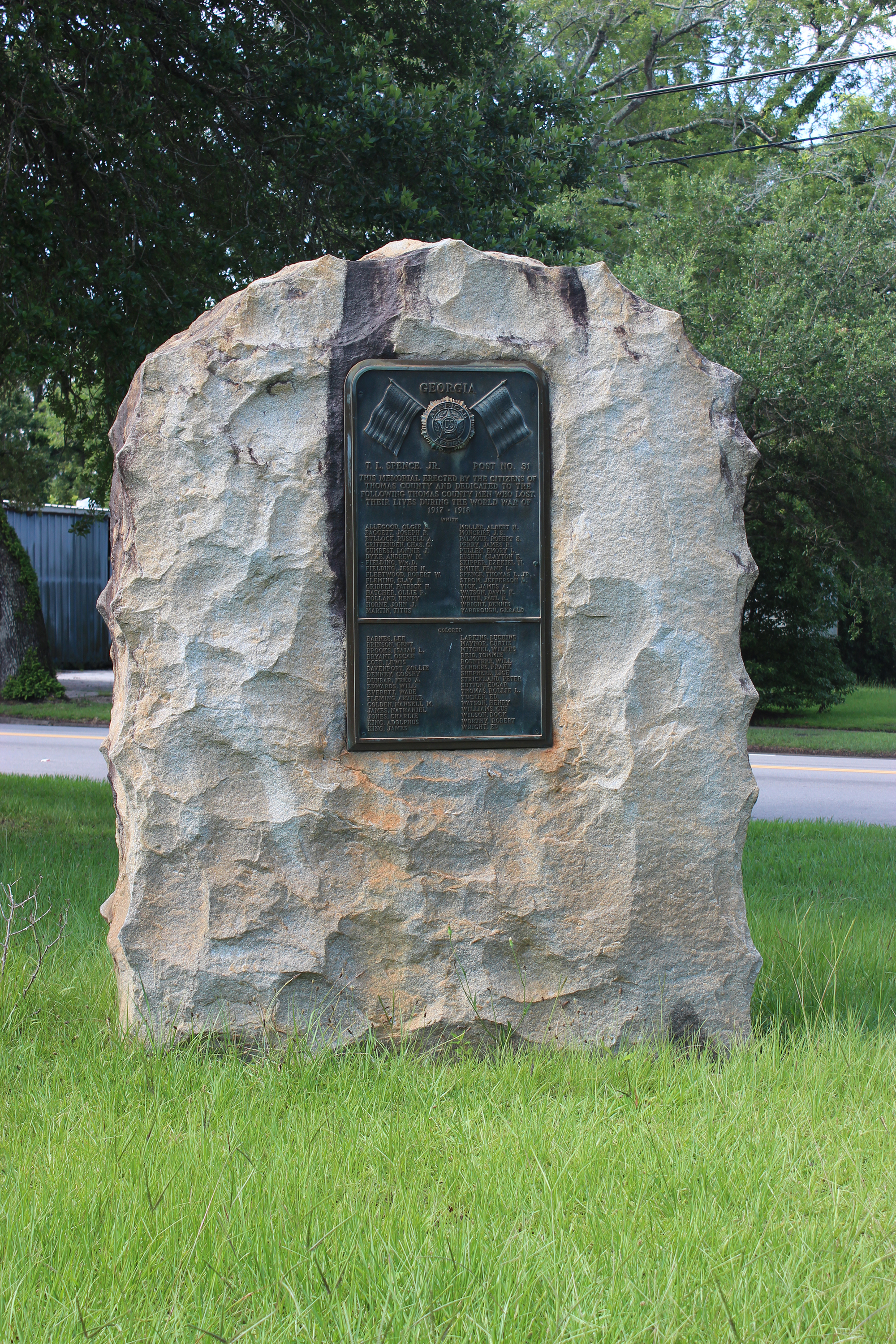 Zoom on the image : Thomas Co. - Thomasville - World Wars Memorial