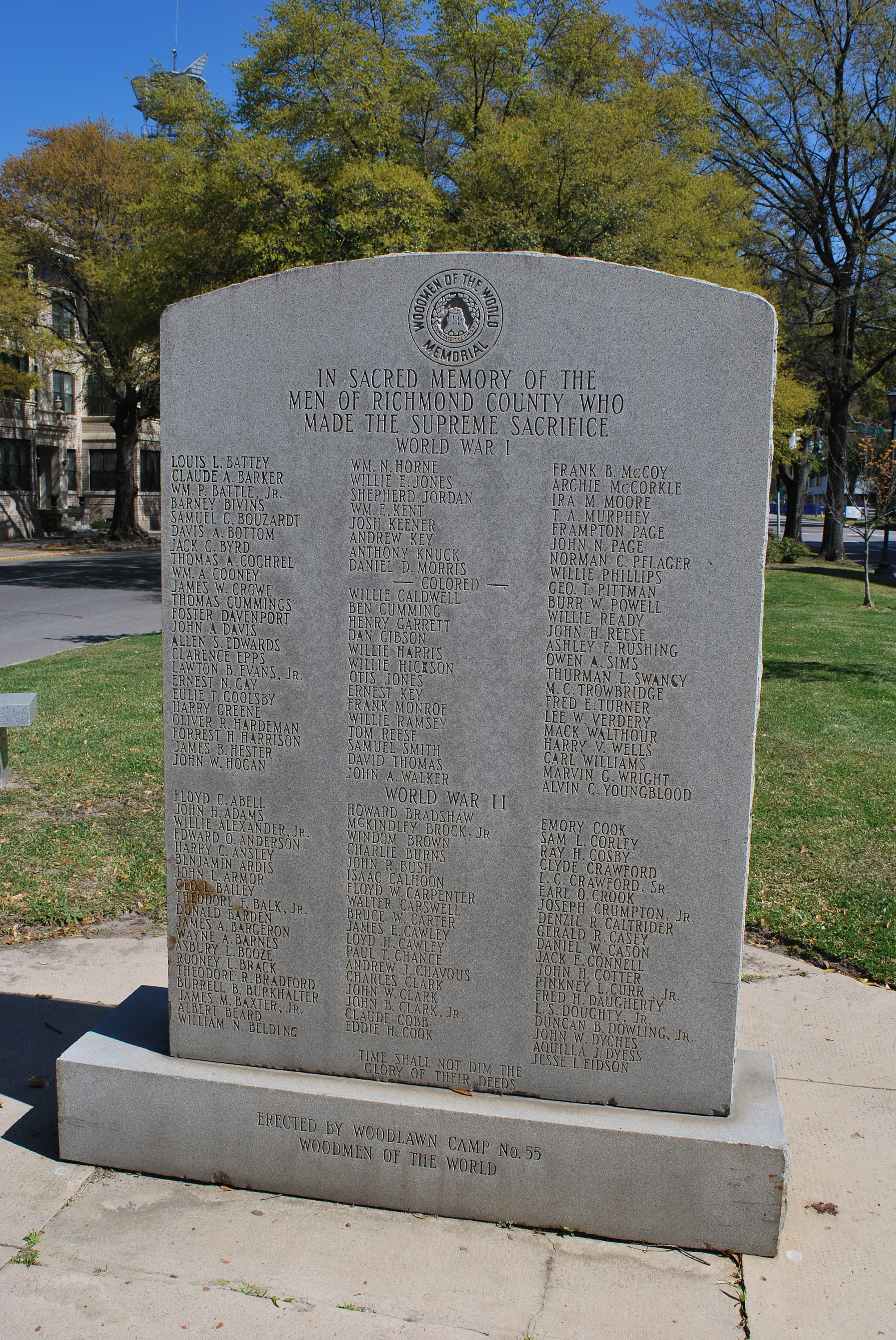 Zoom on the image : Augusta – Richmond Co. Woodmen of the World Memorial