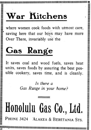 Hon Gas ad 1918 Sept