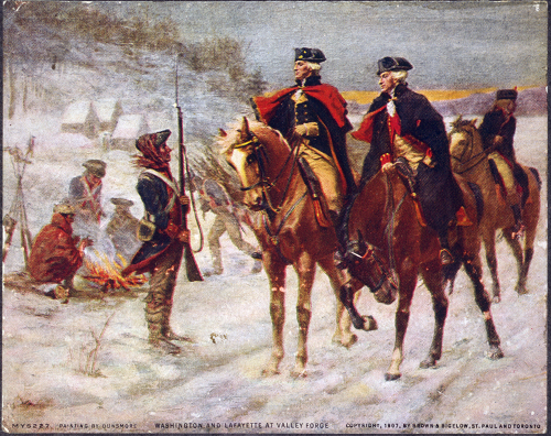 Washington and Lafayette at Valley Forge 500