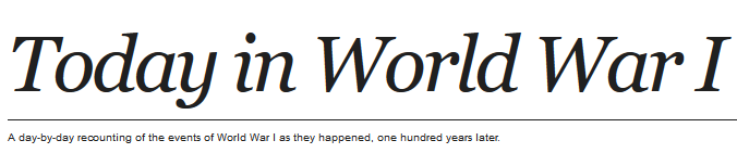Today in World War One