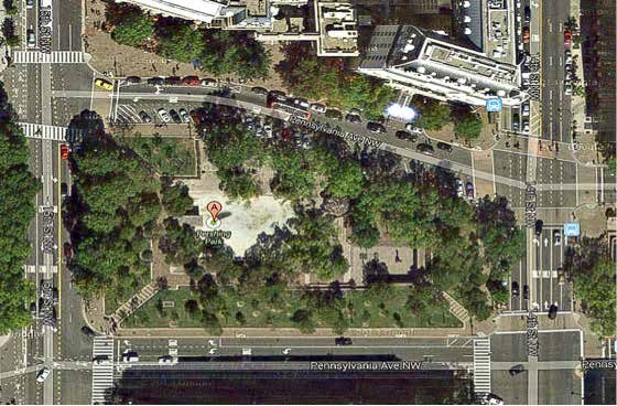 Pershing Park overhead
