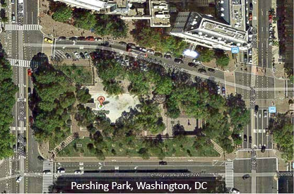 Pershing Park overhead with caption2