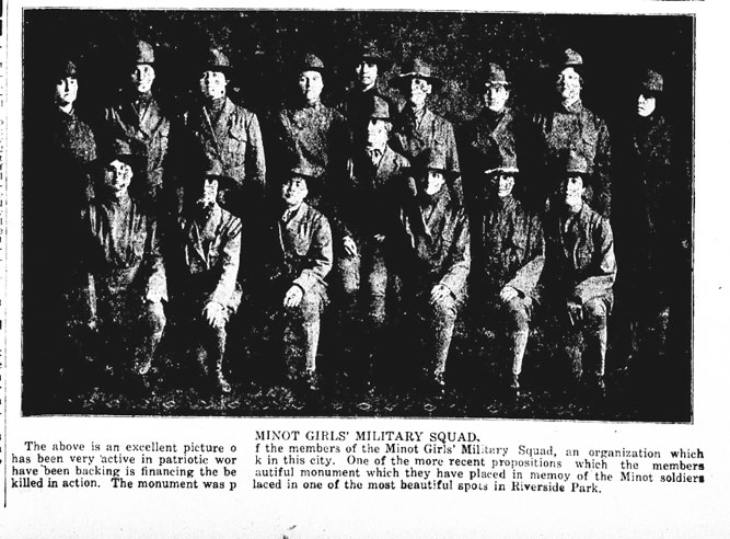 Minot Girls military squad