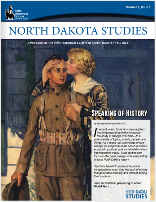 Cover of North Dakota Studies newsletter Fall 2016 NDStudies Fall2016