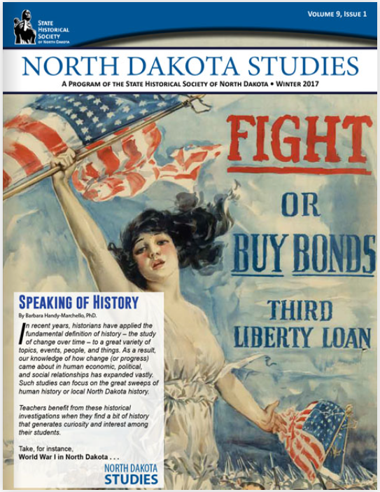 North Dakota Studies cover Winter 2017 NDStudies Winter2017