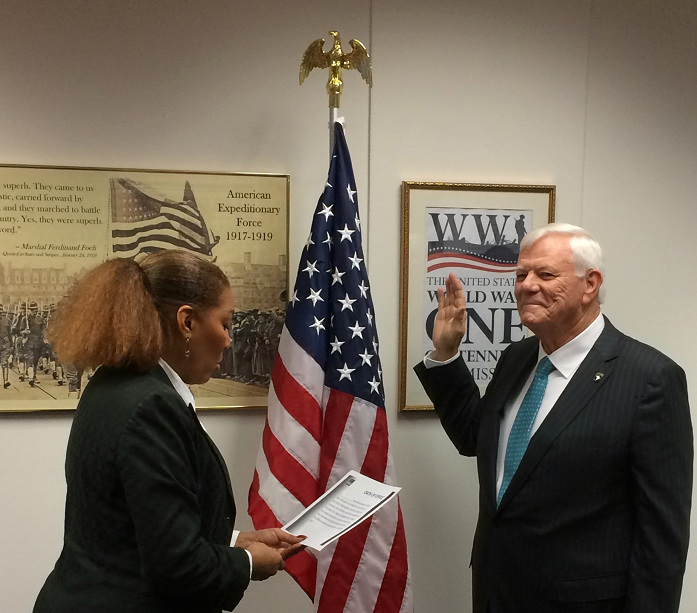 Hamby swearing in