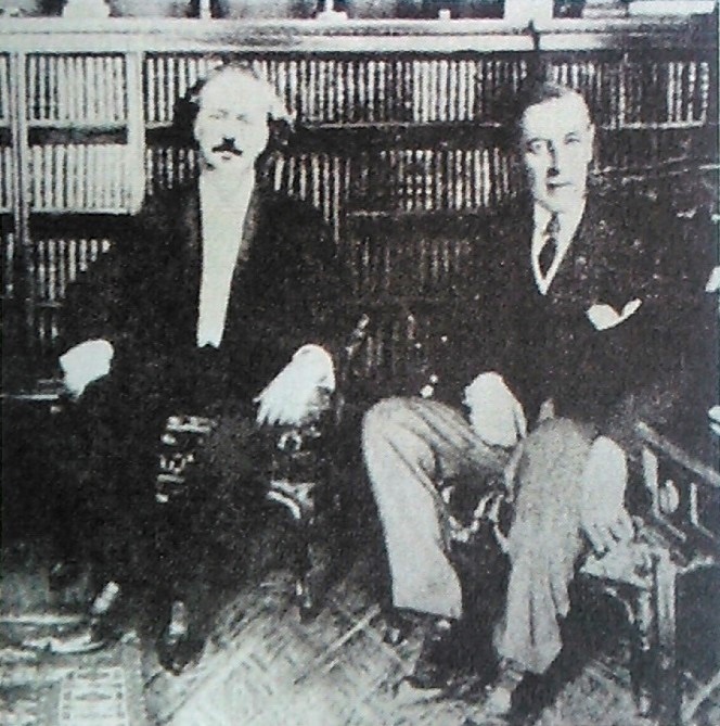 Paderewski with President Woodrow Wilson in the White House Washington DC