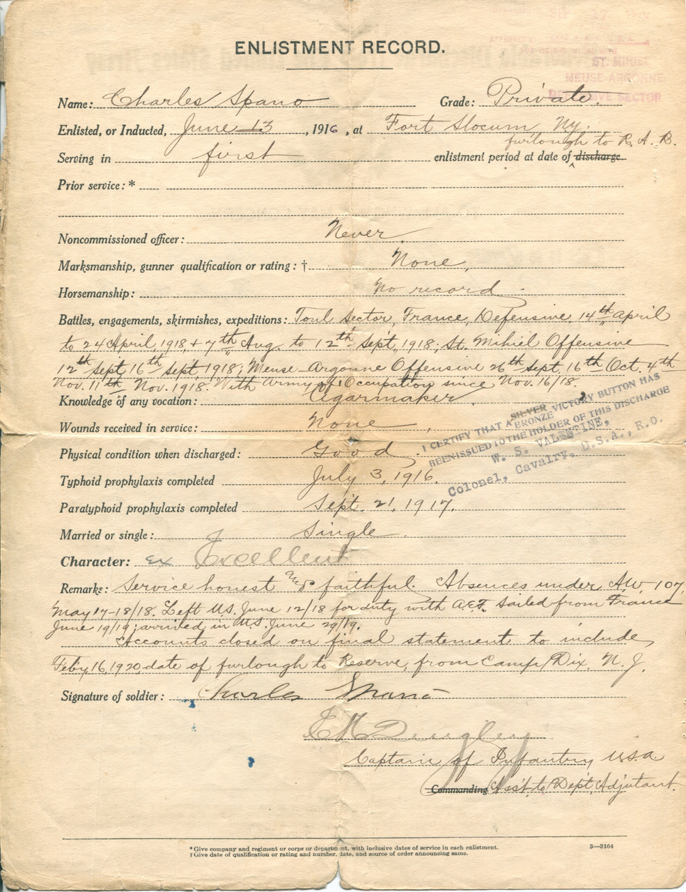5894d1760e1c6 Charles Rosario Spano Enlistment
