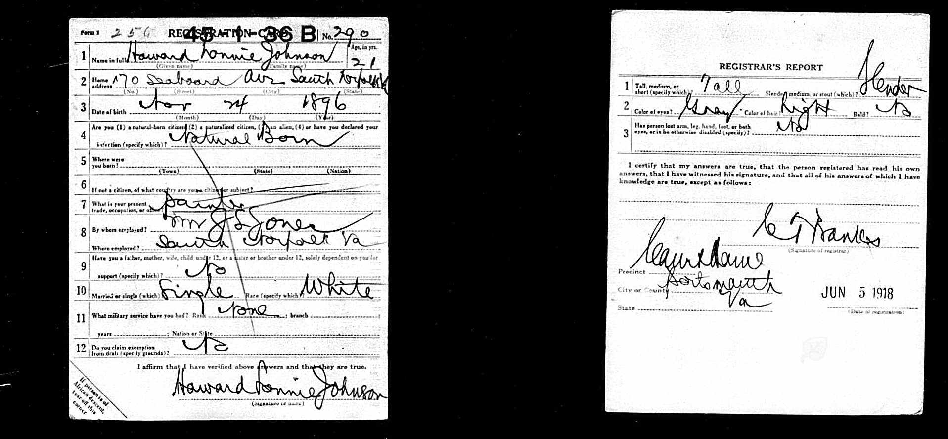 58e2ae057d86f Johnson Howard Lonnie WWI registration