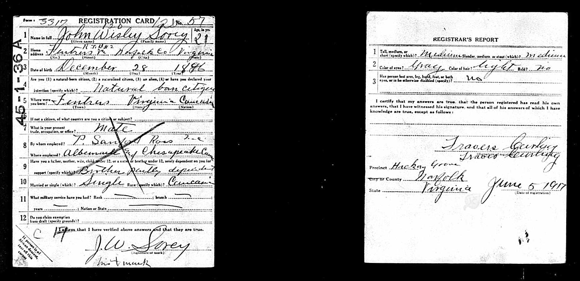 58e2af53344f7 Sorey draft registration card