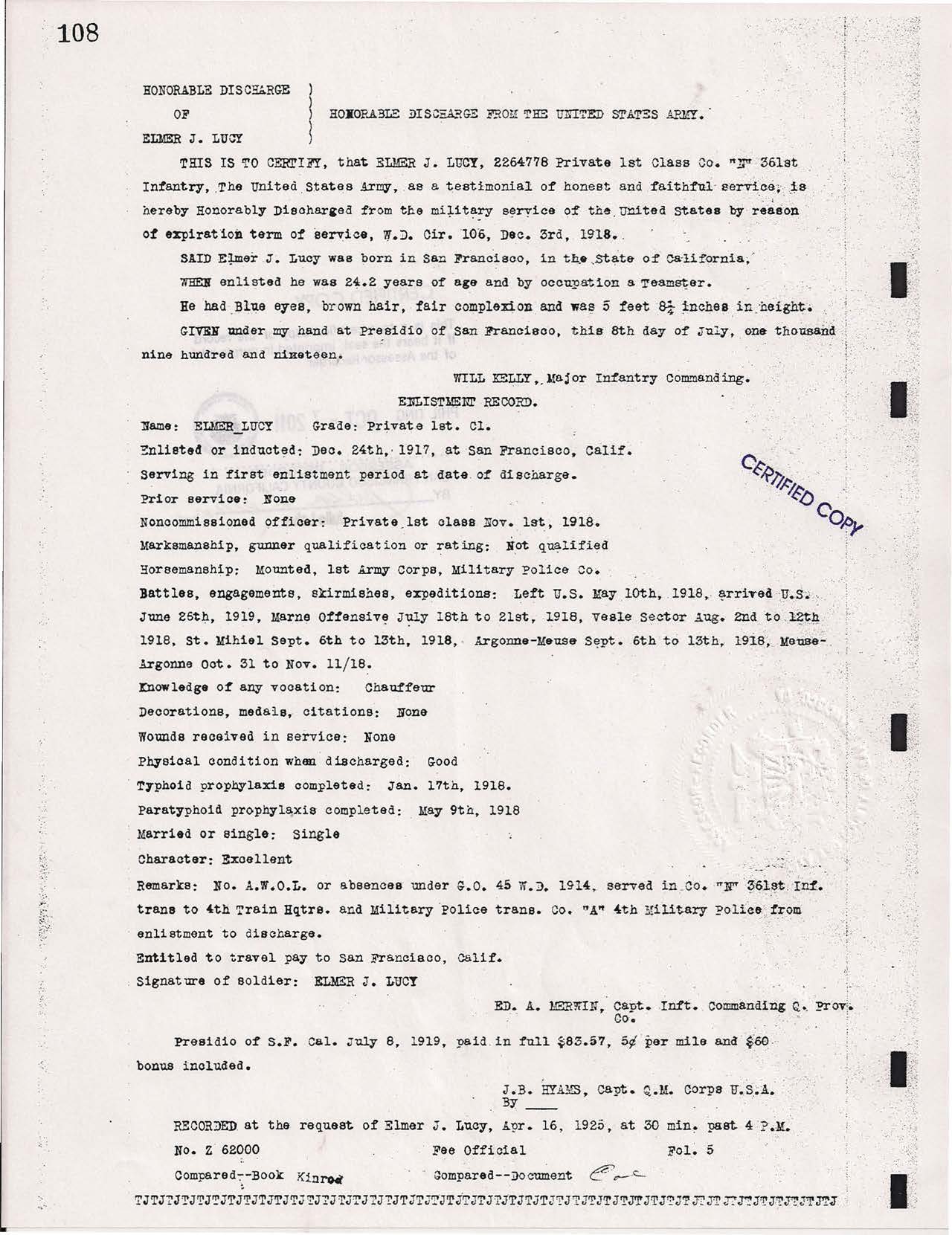 5b8dbb04b8479 Elmer James Lucy Discharge Record