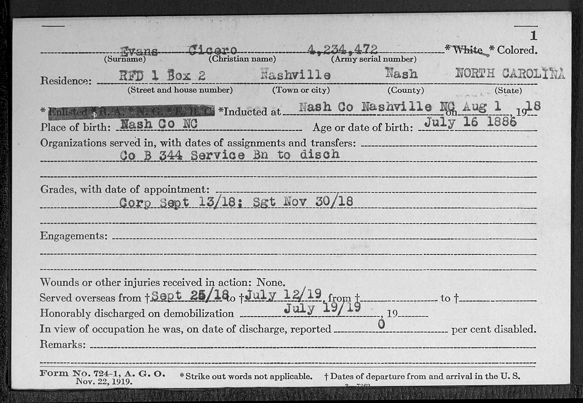 Cicero Evans image