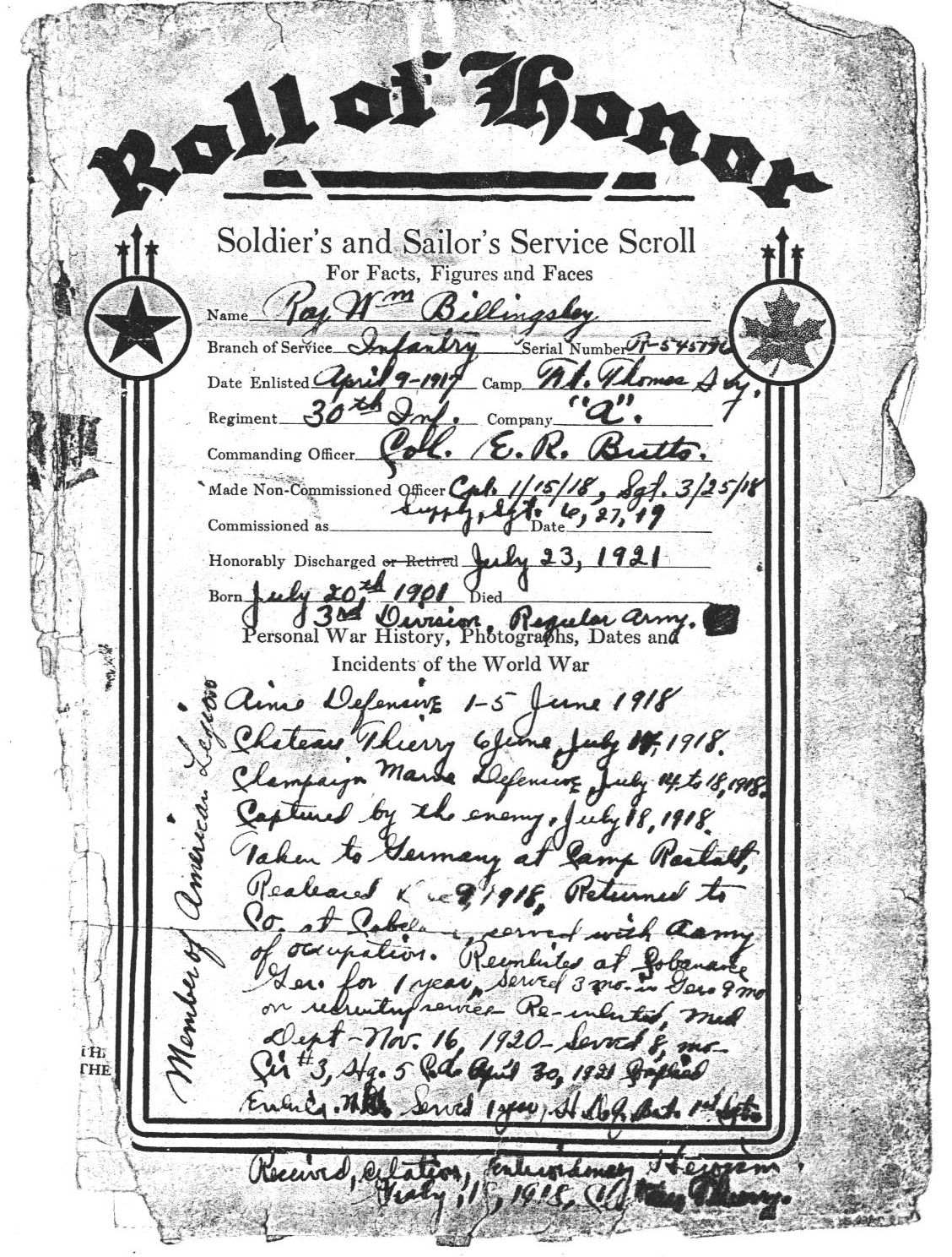 5c30e1d55a8be BILLINGSLEY, Roy W 1921 honor roll p1 GU