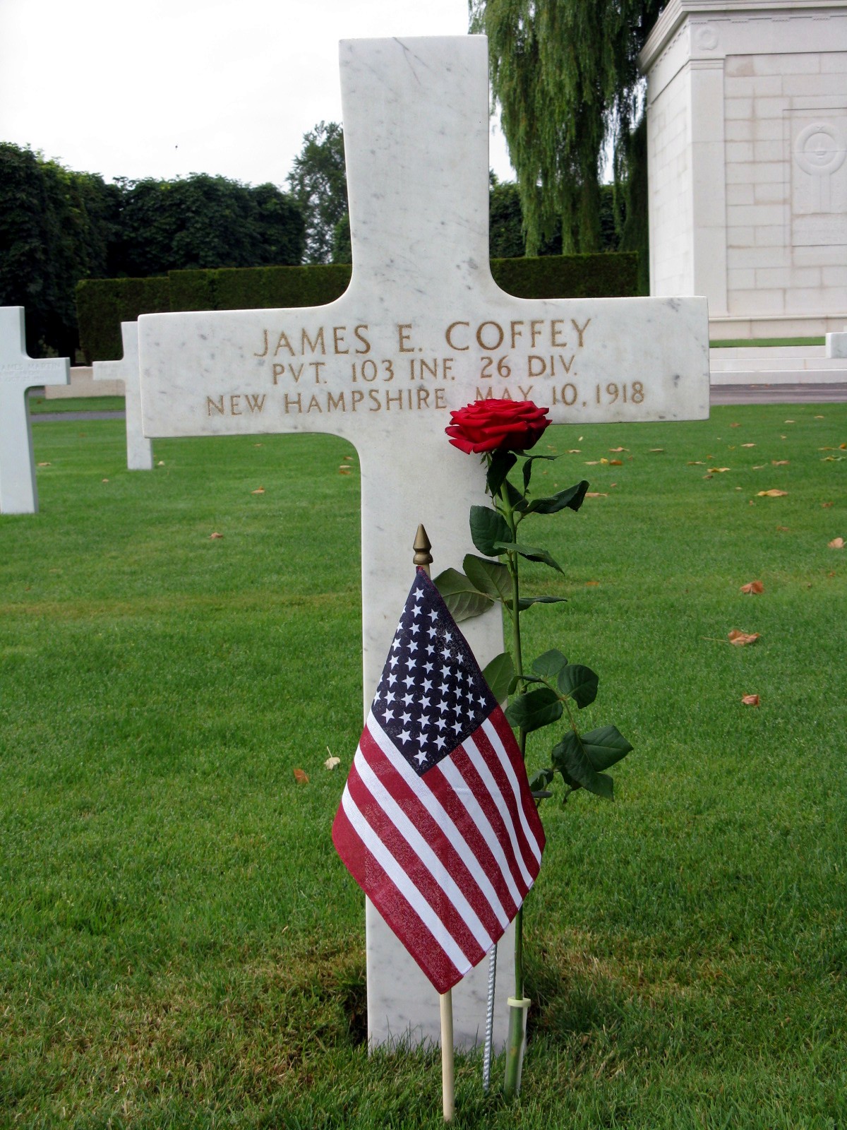 5d20fccf162f8 Photo of the grave marker of James E. Coffey