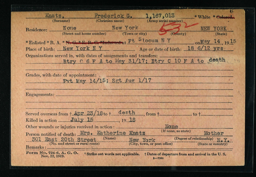 5eb88083cdbd9 Frederick G. Knatz service record