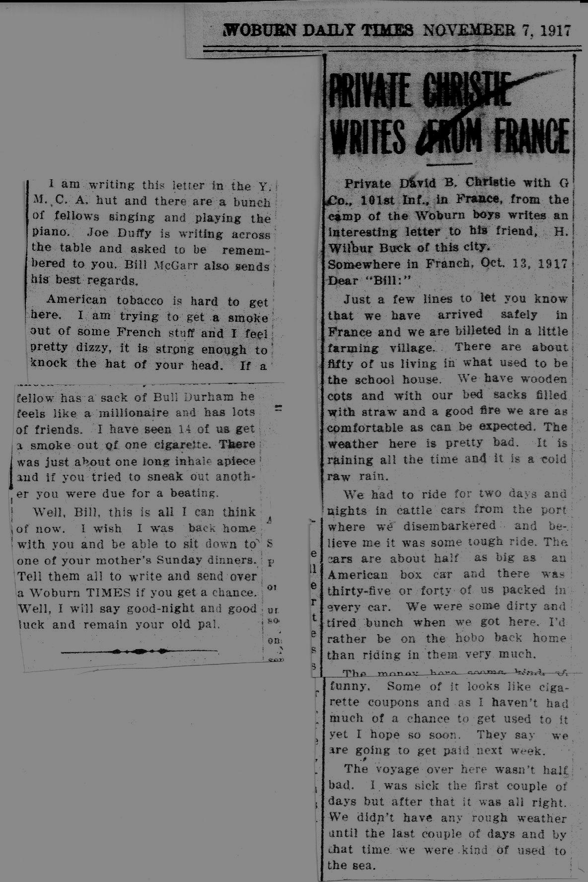 5f077d3a6a017 Bevin wirtes to friend 1917