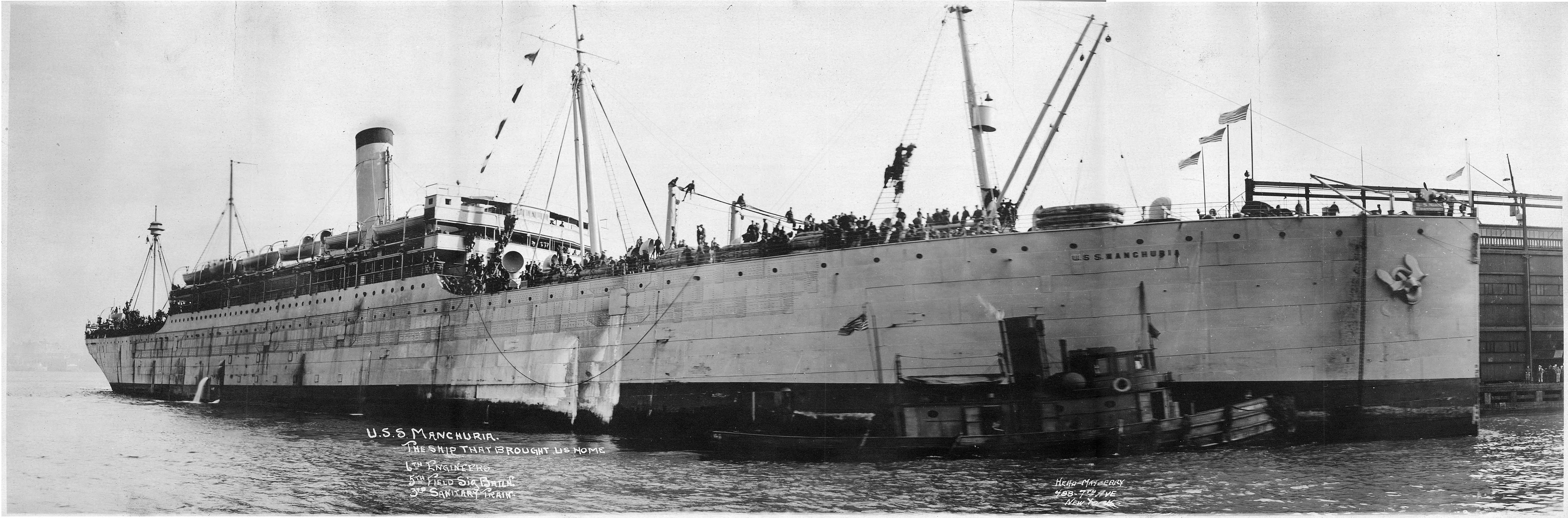 Frank Harrison aboard Manchuria 