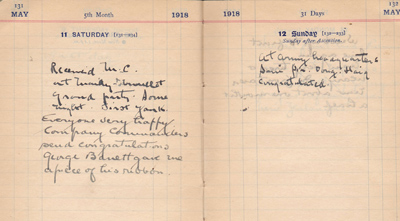 McCarthyDiaryentry1918