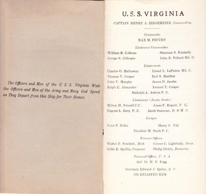USS Virginia Transport Trip 5 cover p1
