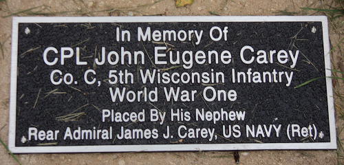John Carey plaque 500