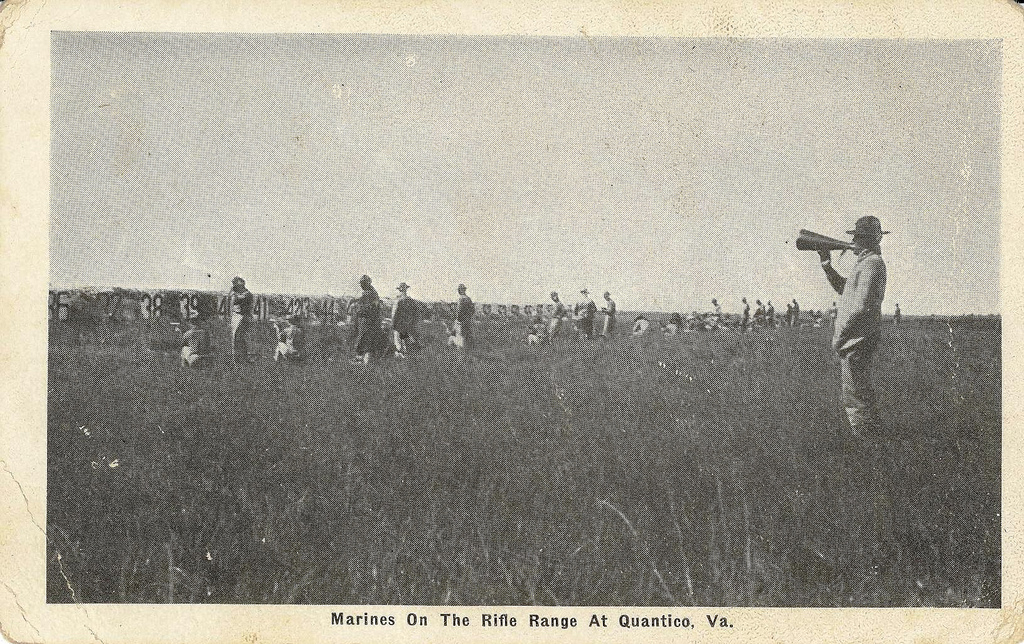 Marines on Rifle Range Quantico 1918