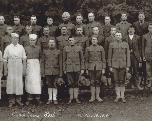 Bhagat Singh Thind at Camp Lewis, Washington in 1918