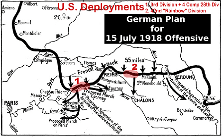 Map of the German Plan for their July 1918 Offensive Map of the German Plan for their July 1918 Offensive