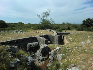 Preserved trench on the Italian Front, present day
