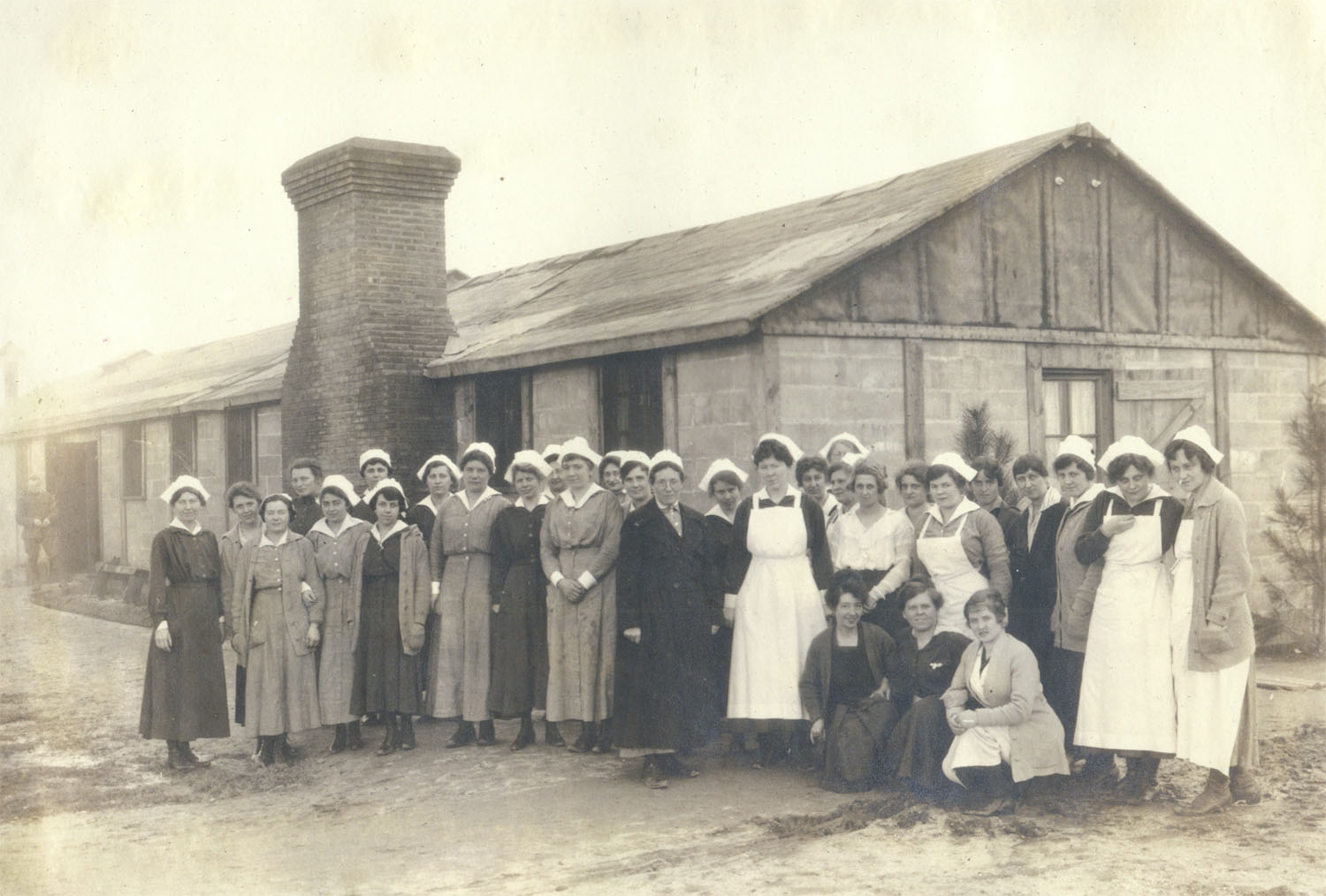 nurses outside of hospital