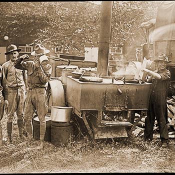 American troops move to the Western Front - still fresh faced and innocent