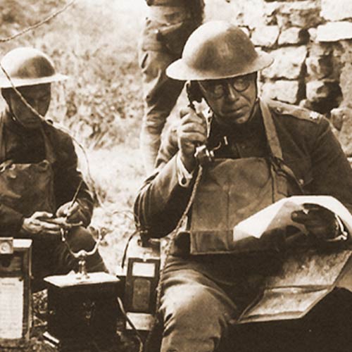 WW1 Field Telephone. Insider question: Who IS that on the phone?