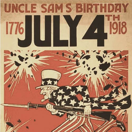 Uncle Sam 4th of July 1918 poster