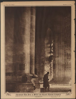 Christmas in ruins of Rheims Cathedral 1918