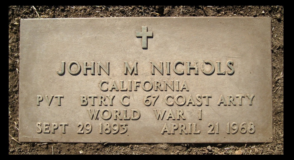 Headstone John M. Nichols