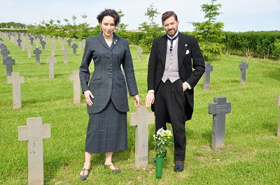 In front of Brockmans grave